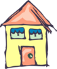 Yellow House Drawing Clip Art